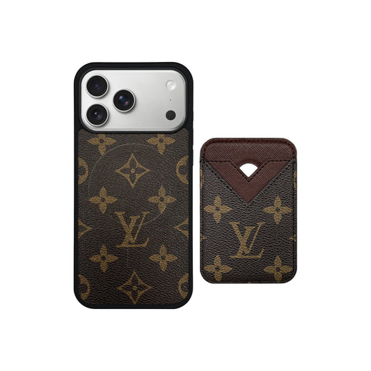 SET MAGSAFE CARDHOLDER LV MONOGRAM BROWN
